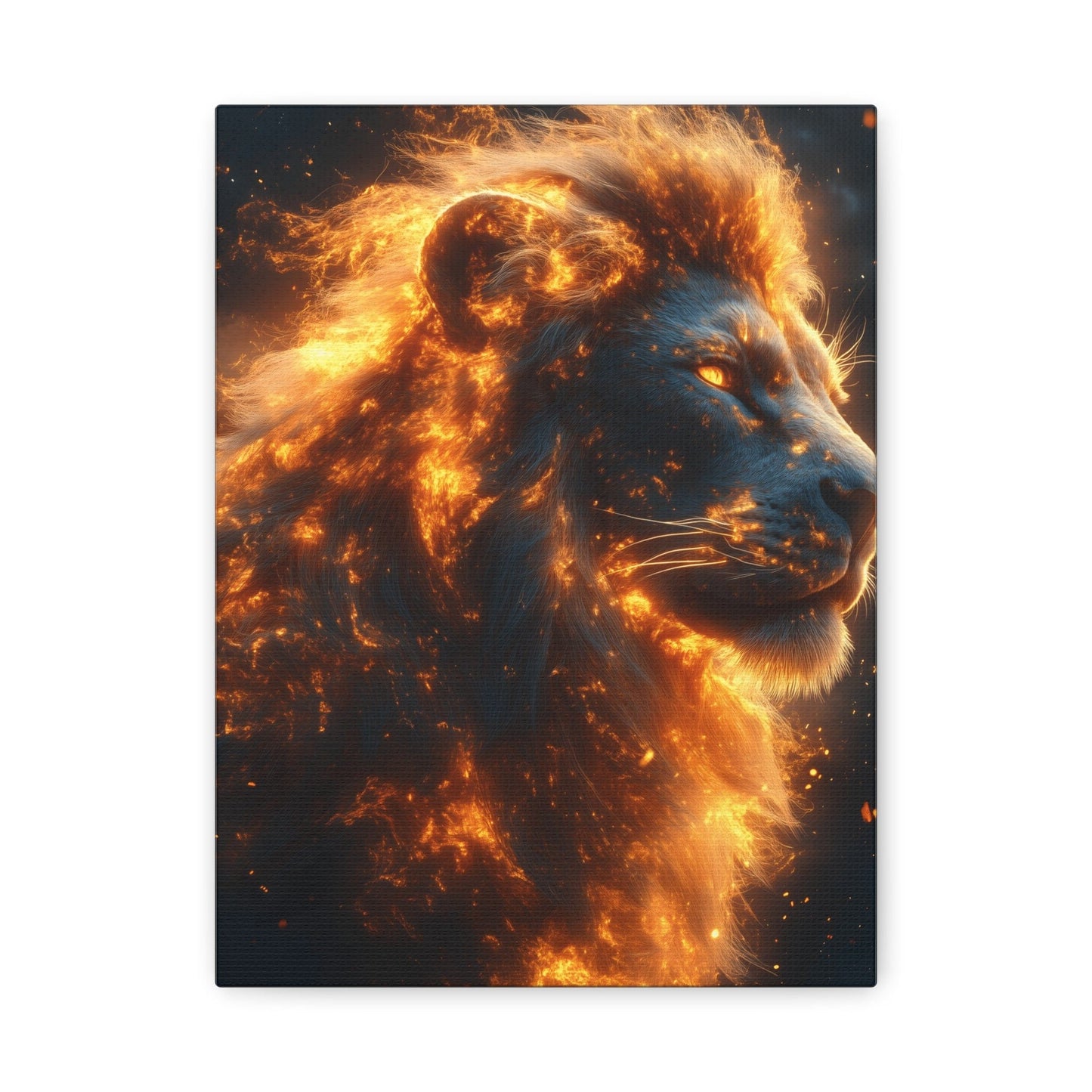 Fierce Lion Canvas Artwork, Wild Animal Decor, Bold Home Wall Art, Inspirational Gift, Unique Lion Print, Modern Decor