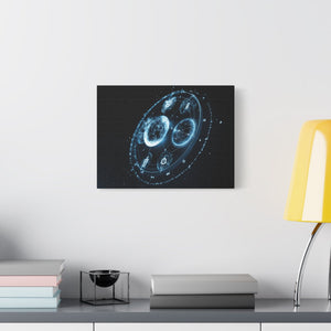 Galactic Matte Canvas Art, Astronomy Wall Decor, Modern Space Print, Home Office Artwork, Celestial Gift Idea