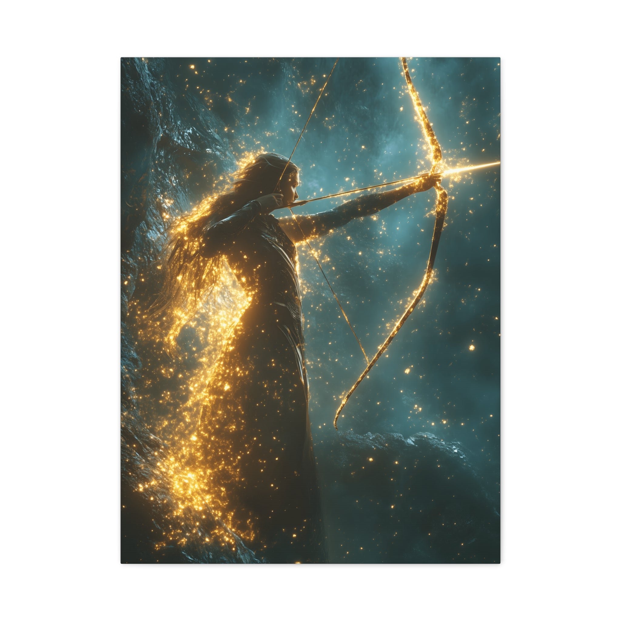 Celestial Archer Canvas Art Print, Dreamy Home Decor for Art Lovers, Gift for Her, Modern Wall Art, Bohemian Room Decor