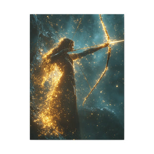 Celestial Archer Canvas Art Print, Dreamy Home Decor for Art Lovers, Gift for Her, Modern Wall Art, Bohemian Room Decor