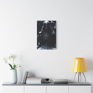 Gothic Canvas Art, Dark Aesthetic Print, Macabre Decor, Skull Artwork, Spooky Home Decor, Halloween Decoration, Unique Wall Art