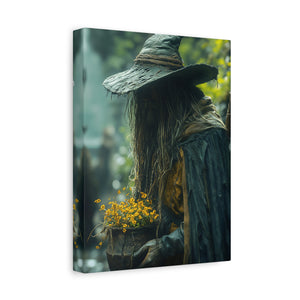 Mystical Canvas Art Print, Wall Decor, Nature Lover Gift, Autumn Decor, Wizard Painting, Fantasy Artwork