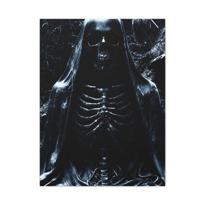 Gothic Canvas Art, Dark Aesthetic Print, Macabre Decor, Skull Artwork, Spooky Home Decor, Halloween Decoration, Unique Wall Art