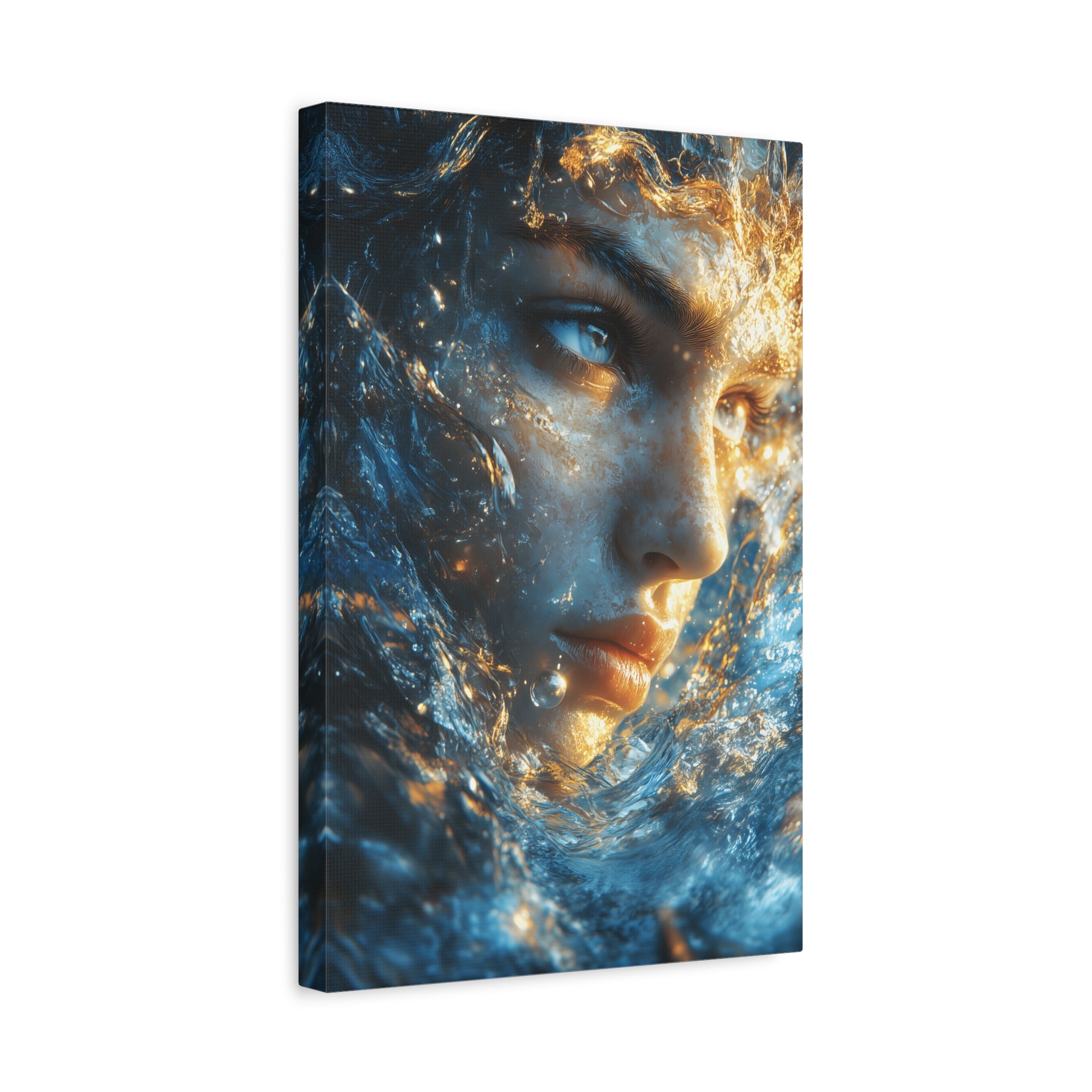 Artistic Canvas Print - Abstract Water Woman | Ocean-Themed Decor, Gallery Wall Art, Unique Home Decoration, Aquatic Aesthetic, Gift