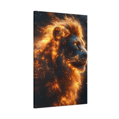 Fierce Lion Canvas Artwork, Wild Animal Decor, Bold Home Wall Art, Inspirational Gift, Unique Lion Print, Modern Decor