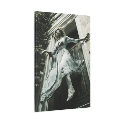 Eerie Fantasy Wall Art Canvas, Dark Atmosphere Decor, Gothic Home Decor, Haunting Art for Halloween, Unique Gift Idea