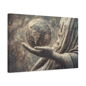 Earth in Hand - Matte Canvas Wall Art for Home Décor, Inspirational Artwork for Living Room