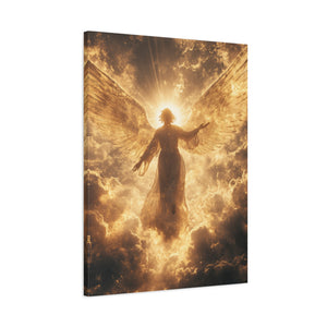 Heavenly Canvas Print, Angel Art, Inspirational Wall Decor, Spiritual Gift, Home Decor, Uplifting Artwork