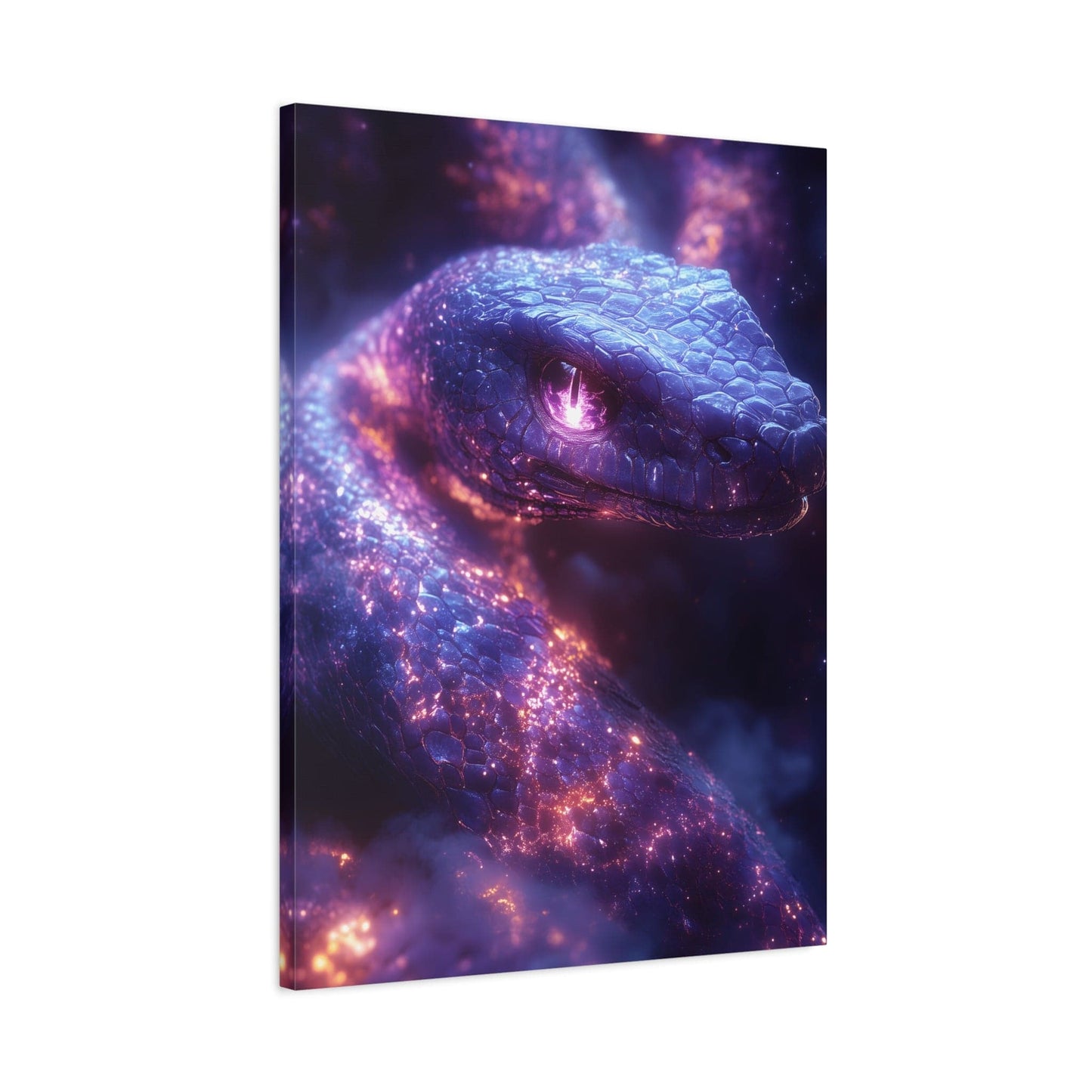 Cosmic Creature Canvas Art, Wall Decor, Home Gallery, Unique Gift, Space-Inspired Art, Mystic Snake Print