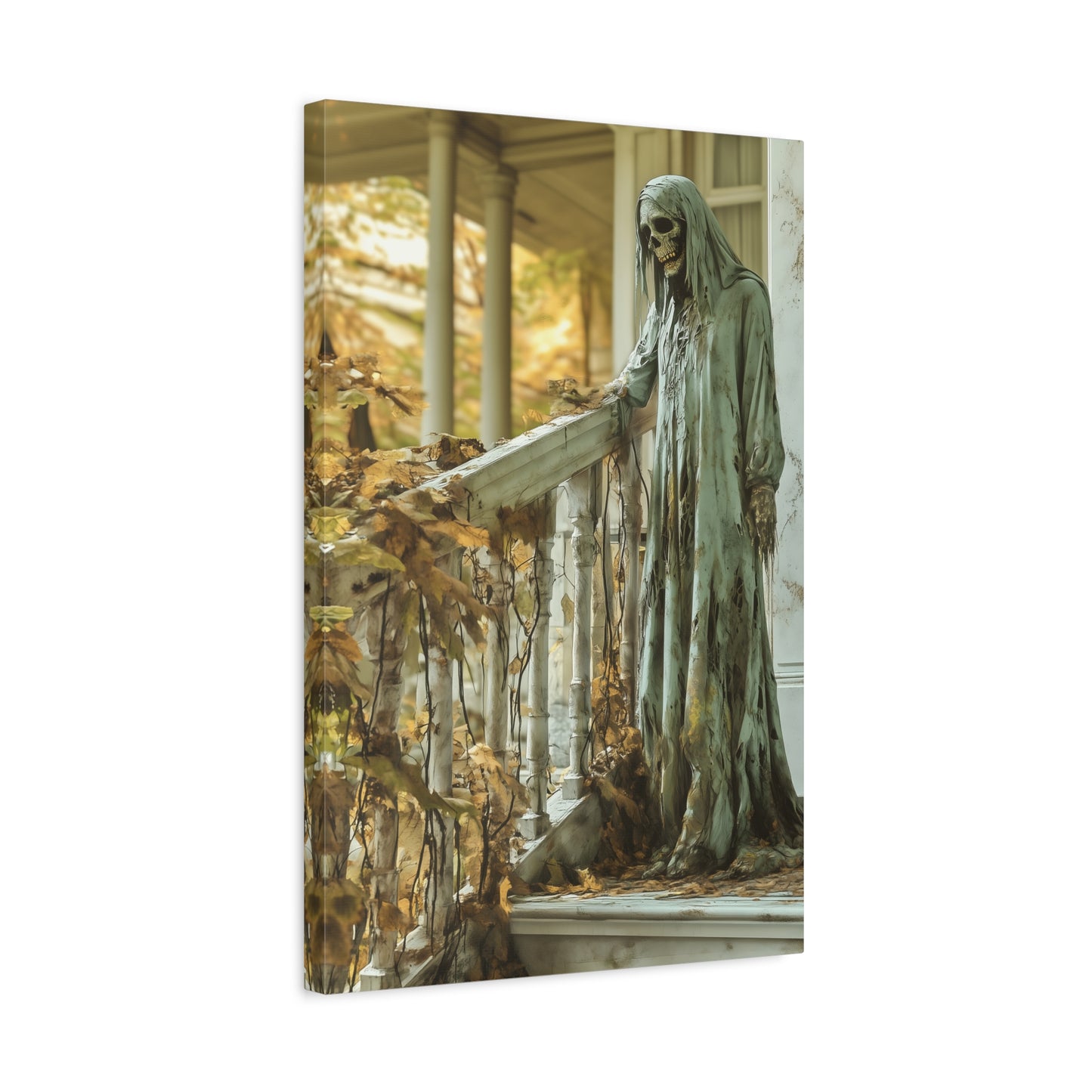 Spooky Gothic Canvas Art, Halloween Decor, Haunted House Wall Art, Creepy Home Decor, Dark Aesthetic
