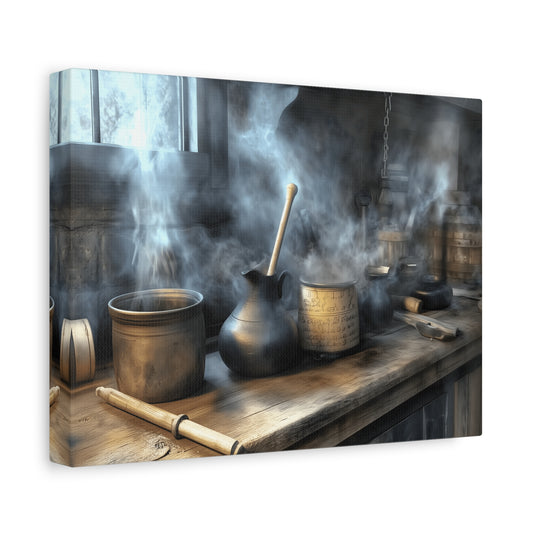 Rustic Kitchen Art Print, Vintage Cooking Decor, Matte Canvas Wall Art, Home & Kitchen Gift, Farmhouse Style Decor