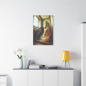 Haunting Ghost Canvas Art, Spooky Home Decor, Halloween Wall Art, Gothic Decoration, Creepy Haunted Print
