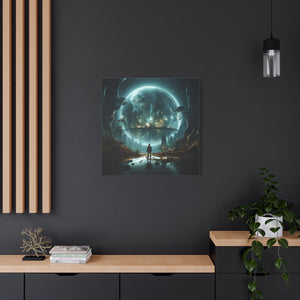 Cosmic Landscape Wall Art, Sci-Fi Home Decor, Canvas Print, Space Inspired Art, Gift for Astronomers, Futuristic Art