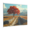 Autumn Décor, Canvas Art, AI Autumn Landscape, Nature Artwork Gift, Modern Wall Hanging, Unique Wall Art