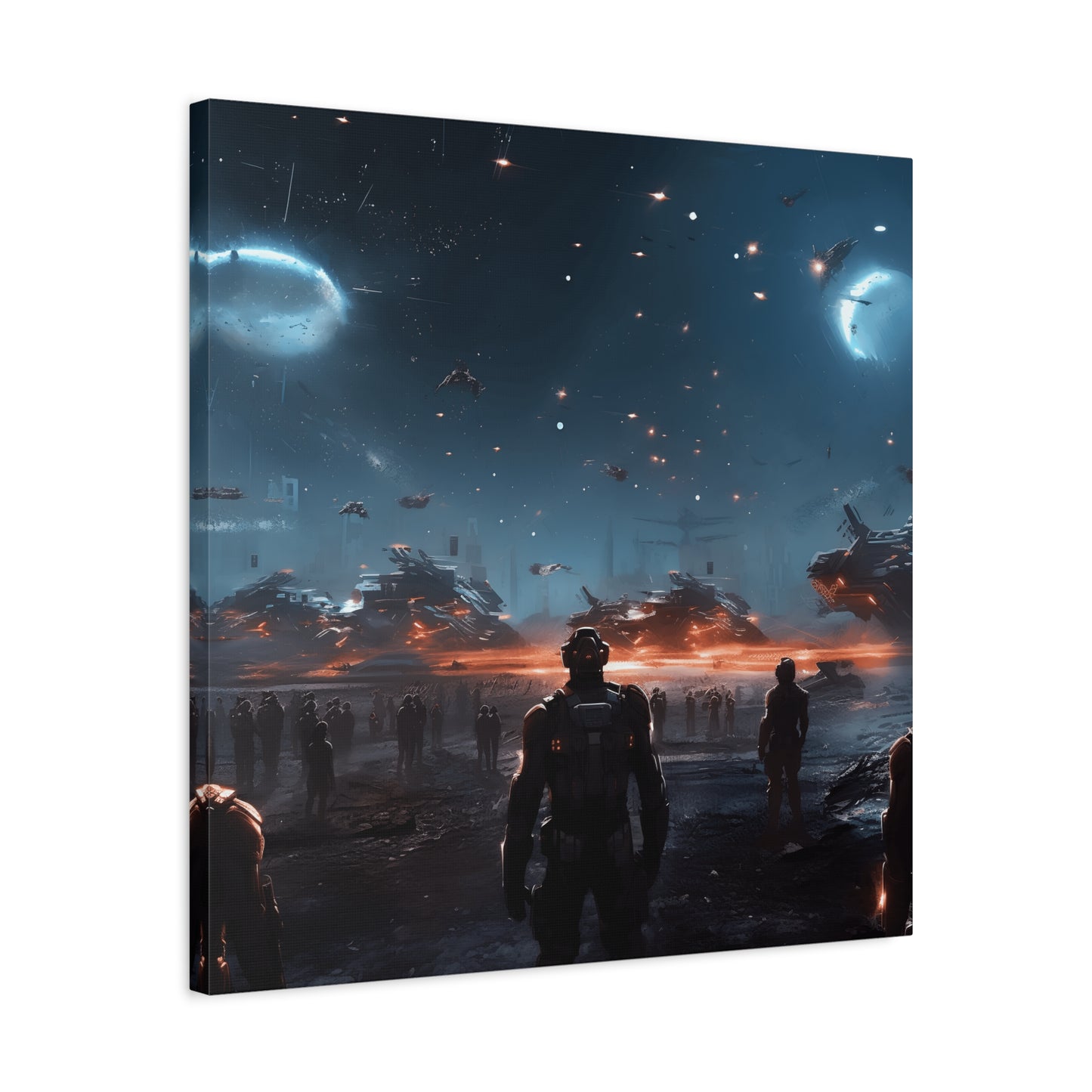 Sci-Fi Wall Art Canvas, Futuristic Decor, Space Art Print, Home Gallery Decoration, Gift for Sci-Fi Lovers