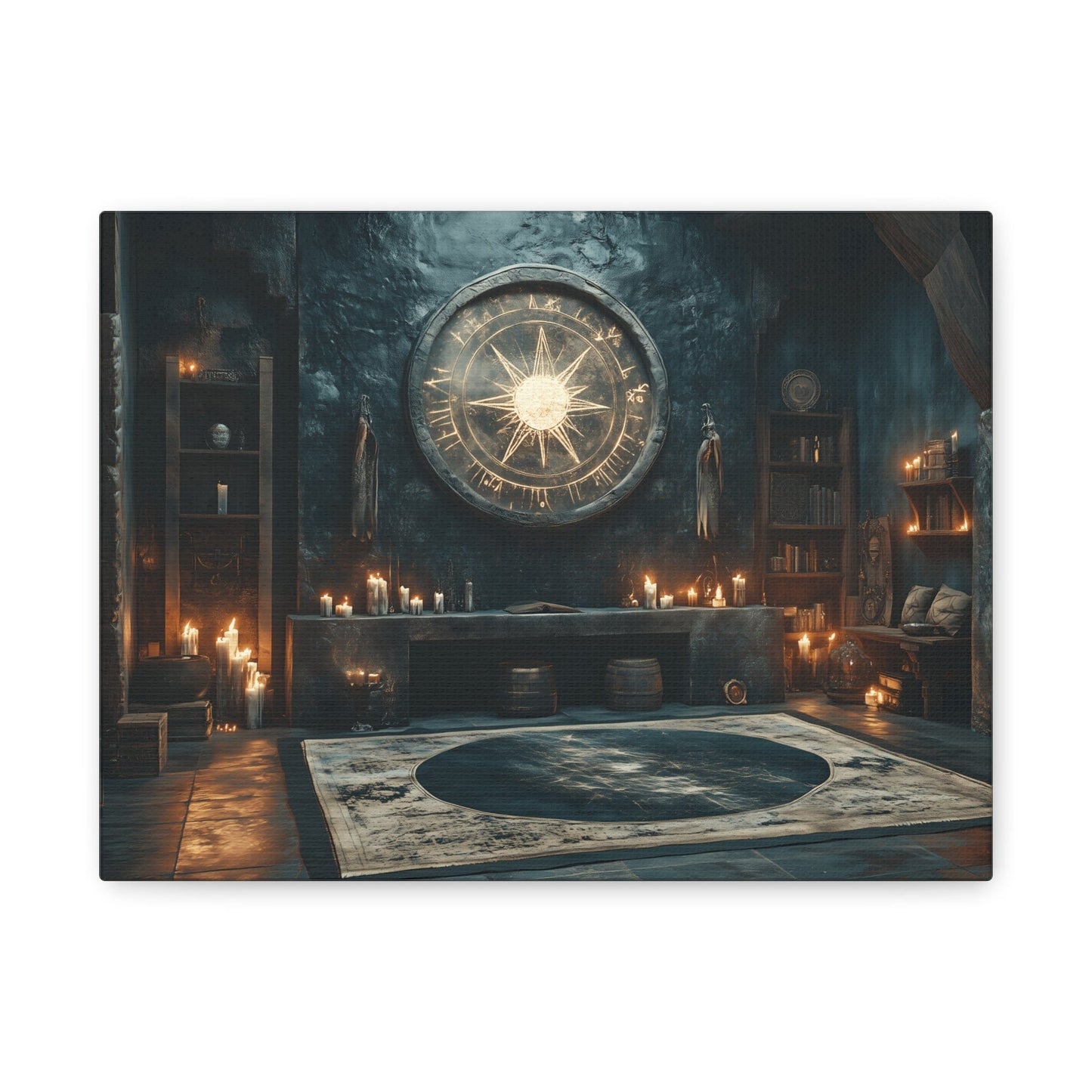 Mystical Matte Canvas Wall Art, Gothic Home Decor, Spiritual Room Decoration, Witchy Aesthetic, Bohemian Wall Hanging