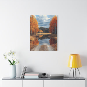 Autumn Landscape Canvas Print, Nature Wall Art, Fall Decor, Rustic Home Decor