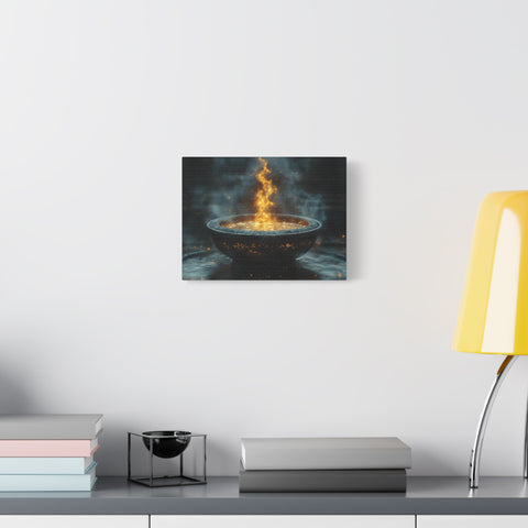 Mystical Fire Canvas Art, Home Decor, Aura Wall Art, Gift for Nature Lovers, Fantasy Room Decoration