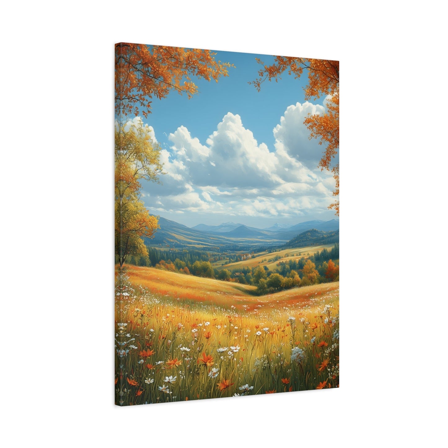Autumn Landscape Canvas, Wall Art for Home Decor, Nature Lover's Gift, Seasonal Decoration, Cozy Living Room Art
