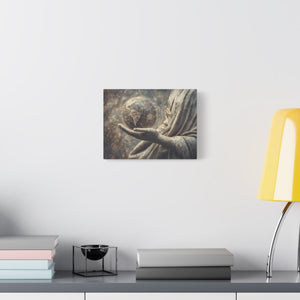 Earth in Hand - Matte Canvas Wall Art for Home Décor, Inspirational Artwork for Living Room
