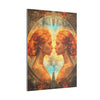 Canvas Art, Gemini Astrological Sign, Stretched Canvas Print, AI Art, Matte Finish, Home Décor Wall Art