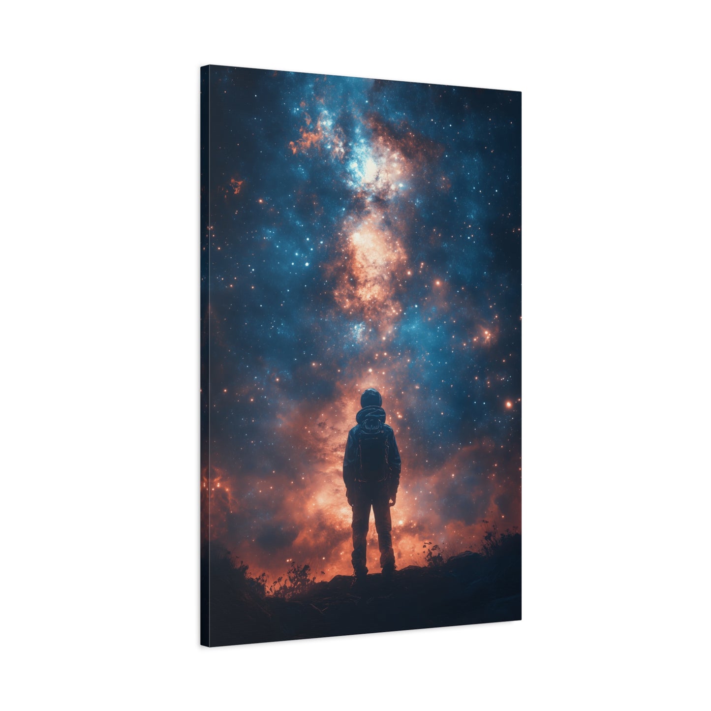 Cosmic Wall Art Canvas Print, Space Decor, Astronaut Artwork, Universe Gift, Galaxy Decoration, Sci-Fi Home Gallery