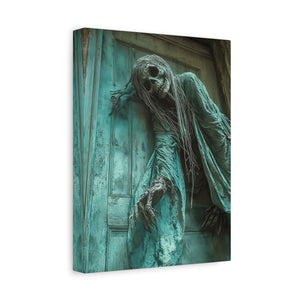 Eerie Ghost Wall Art Canvas, Perfect for Halloween Decor, Creepy Artwork for Home, Macabre Gift Idea, Spooky Room Accent