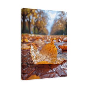 Autumn Leaf Canvas Wall Art, Nature Decor, Fall Home Decor, Seasonal Artwork, Gallery Wall, Eco-Friendly Art