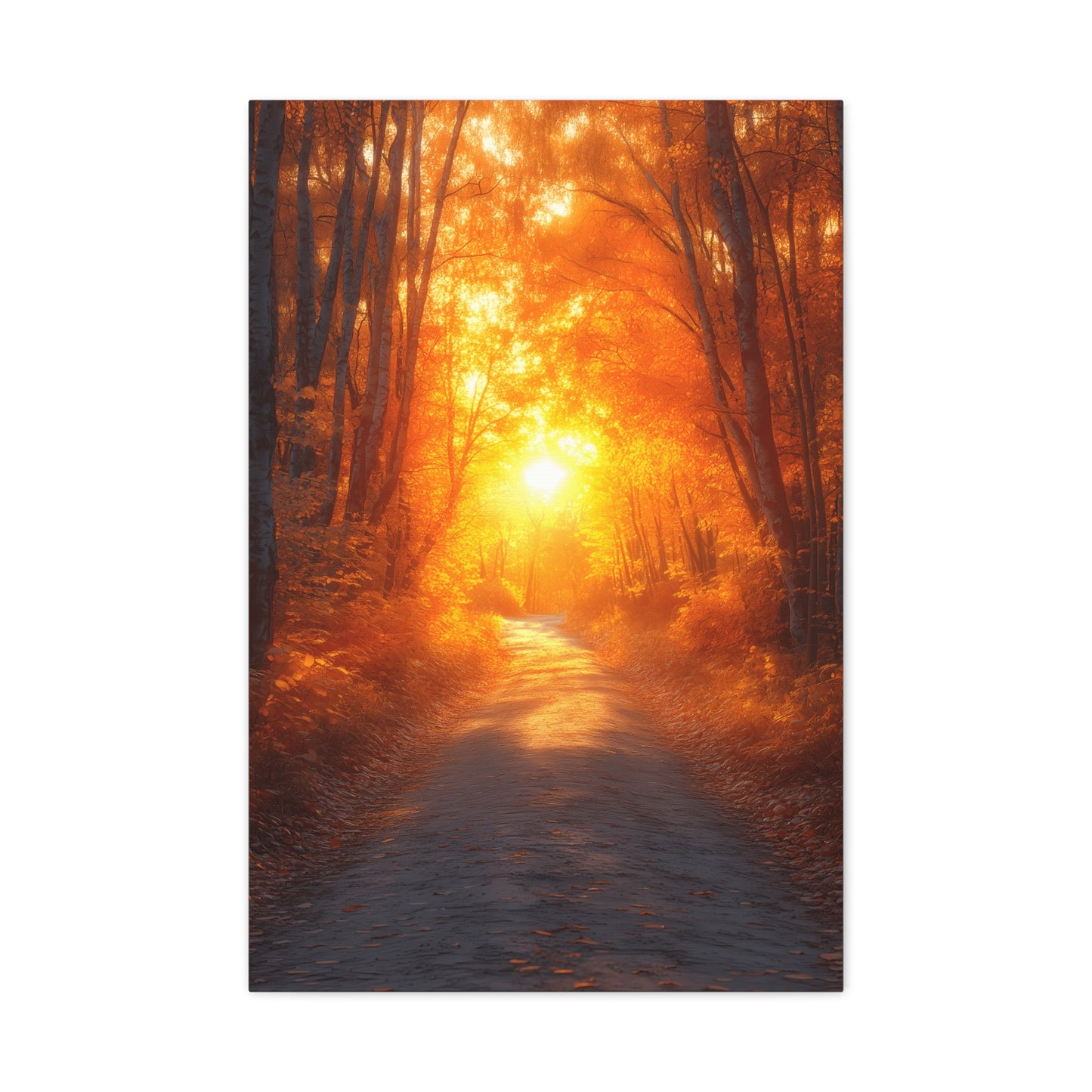 Autumn Pathway Canvas Print, Fall Decor, Nature Wall Art, Home Decor, Gift for Nature Lovers, Cozy Living Room Decoration