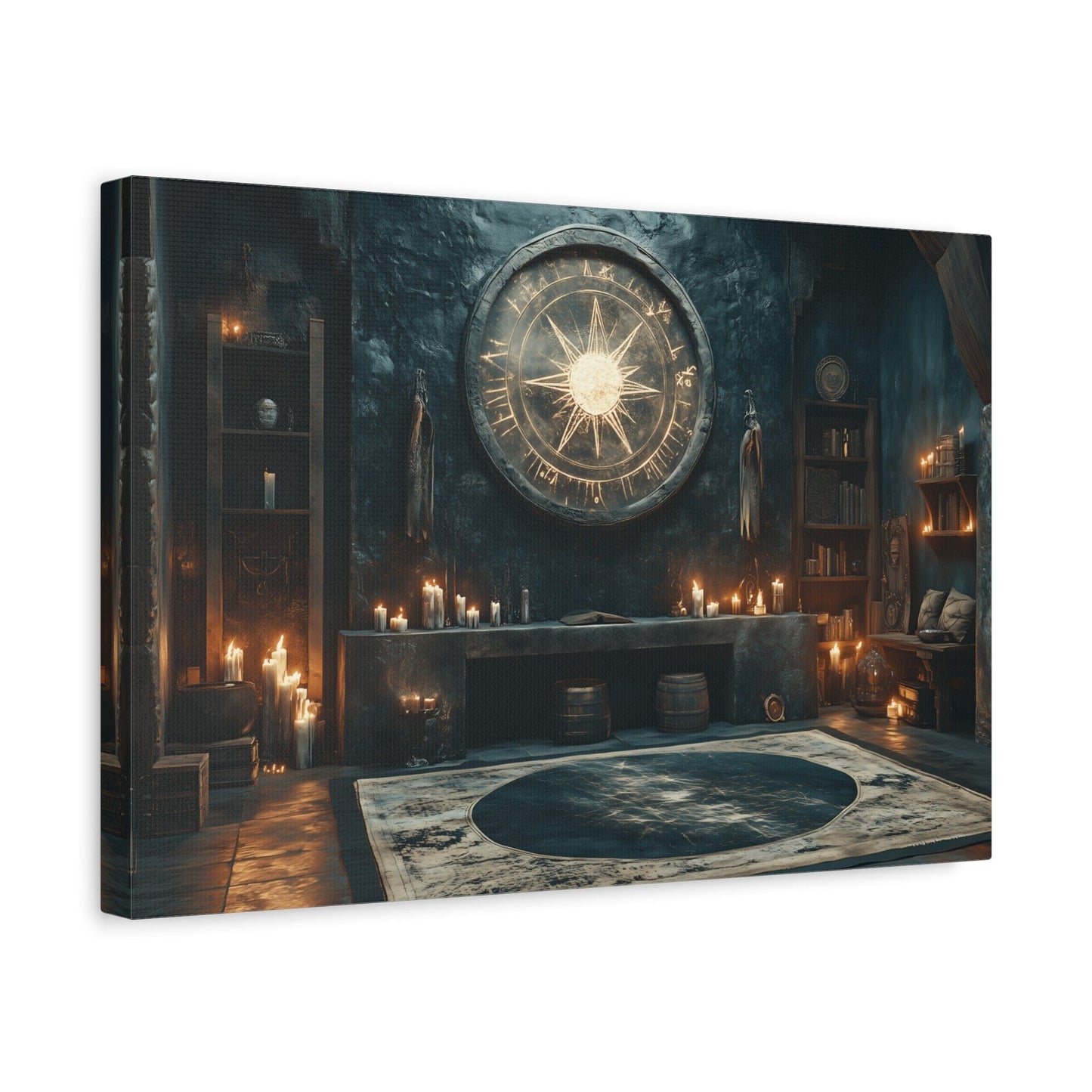 Mystical Matte Canvas Wall Art, Gothic Home Decor, Spiritual Room Decoration, Witchy Aesthetic, Bohemian Wall Hanging