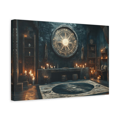 Mystical Matte Canvas Wall Art, Gothic Home Decor, Spiritual Room Decoration, Witchy Aesthetic, Bohemian Wall Hanging