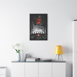 Mystical Campfire Canvas Print, Art Decor for Witchcraft, Halloween Nights, Boho Style, Unique Home Decoration, Gift for Spiritual Seekers