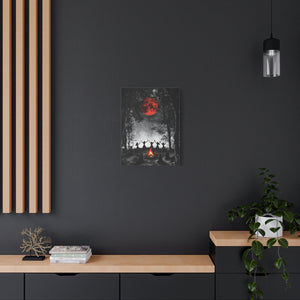Mystical Campfire Canvas Print, Art Decor for Witchcraft, Halloween Nights, Boho Style, Unique Home Decoration, Gift for Spiritual Seekers
