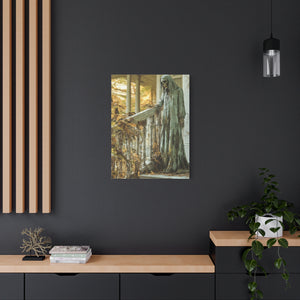 Spooky Gothic Canvas Art, Halloween Decor, Haunted House Wall Art, Creepy Home Decor, Dark Aesthetic