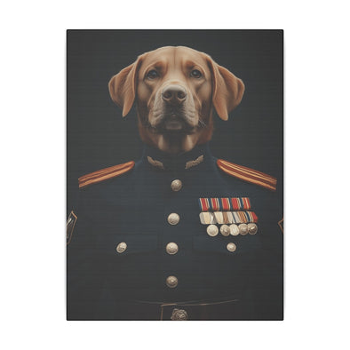 Labrador Retriever Military Wall Art - Patriotic Dog Décor for Army, Air Force, Navy, Marines