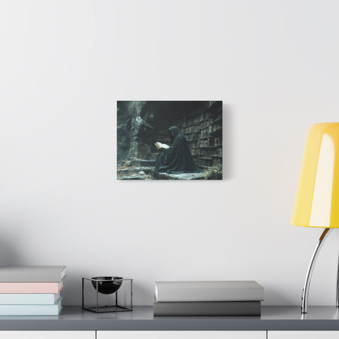 Mystical Reading Wall Art, Canvas Print for Book Lovers, Cozy Home Decor, Fantasy Artwork, Perfect Gift for Readers