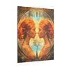 Canvas Art, Gemini Astrological Sign, Stretched Canvas Print, AI Art, Matte Finish, Home Décor Wall Art