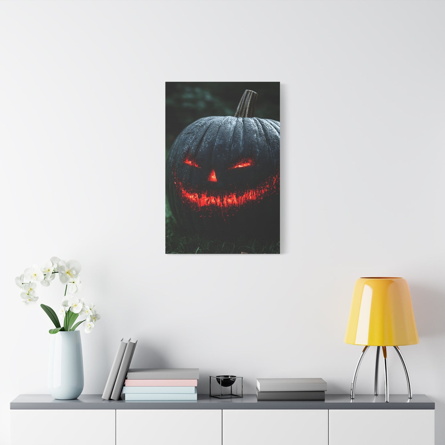 Spooky Halloween Canvas Art, Pumpkin Wall Decor for Fall, Haunted House Decoration, Halloween Gift, Trick-or-Treat Decor
