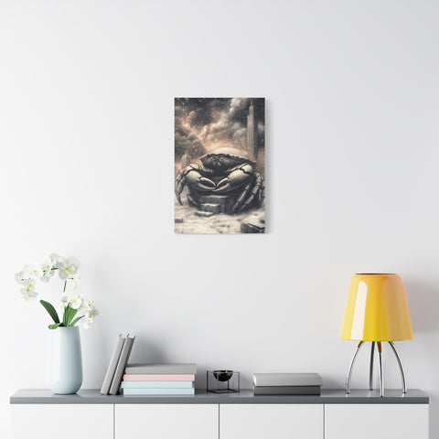 Intricate Crab Art Canvas Print, Coastal Decor, Ocean Lover Gift, Modern Wall Art, Nautical Home Accent