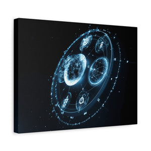 Galactic Matte Canvas Art, Astronomy Wall Decor, Modern Space Print, Home Office Artwork, Celestial Gift Idea