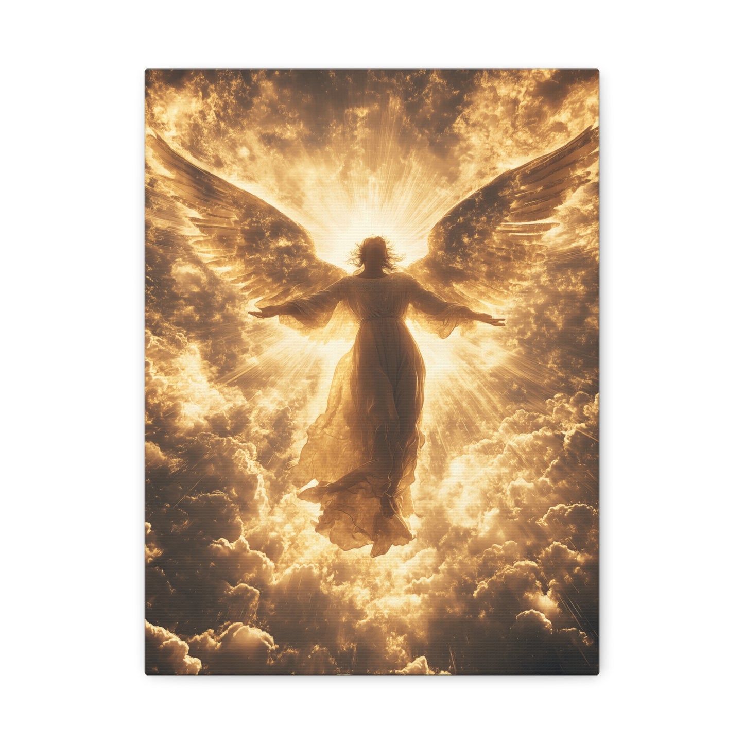 Heavenly Angel Canvas Print, Spiritual Wall Art, Home Decor, Gift for Faith, Inspirational Artwork, Angelic Guardian Decor