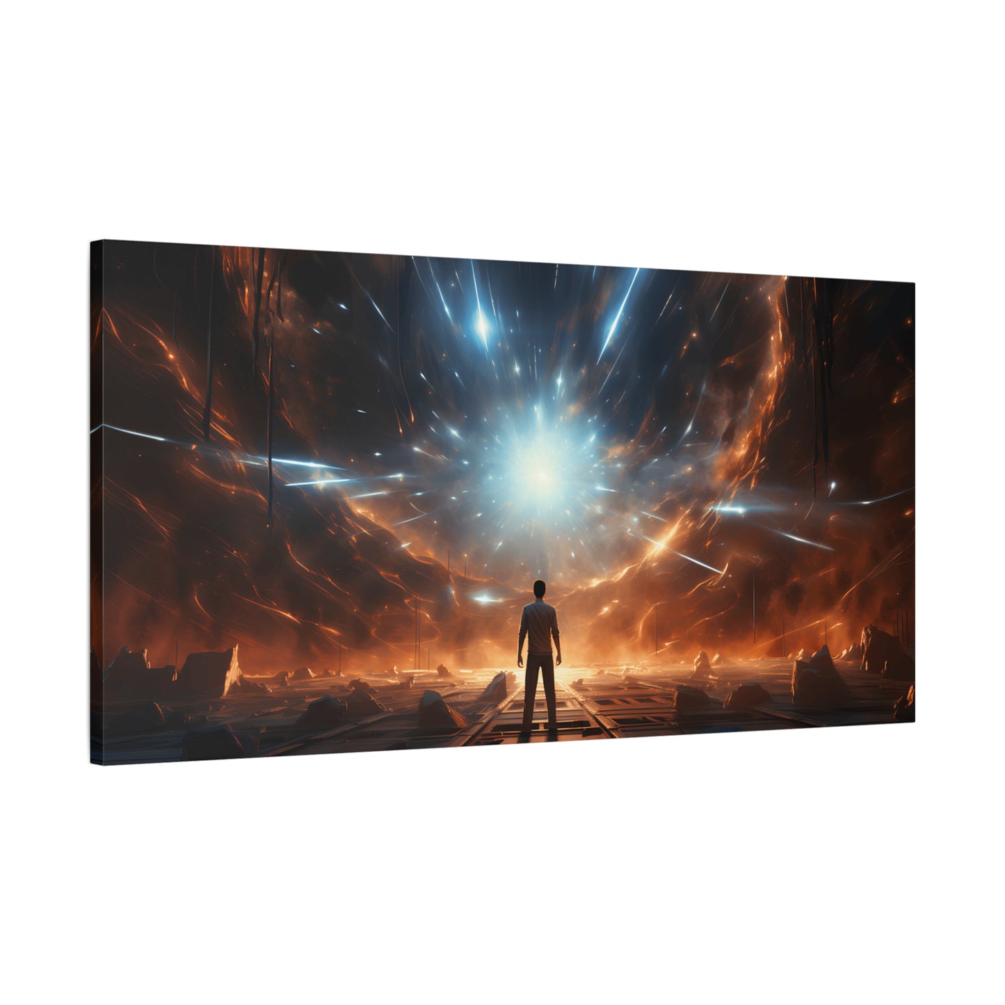 Cosmic Canvas Print, Abstract Art for Home Decor, Inspirational Wall Art, Unique Gift for Art Lovers, Modern Aesthetic