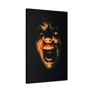 Screaming Face Art Print Canvas, Horror Wall Decor, Macabre Home Accent, Gothic Room Art, Unique Gift Idea