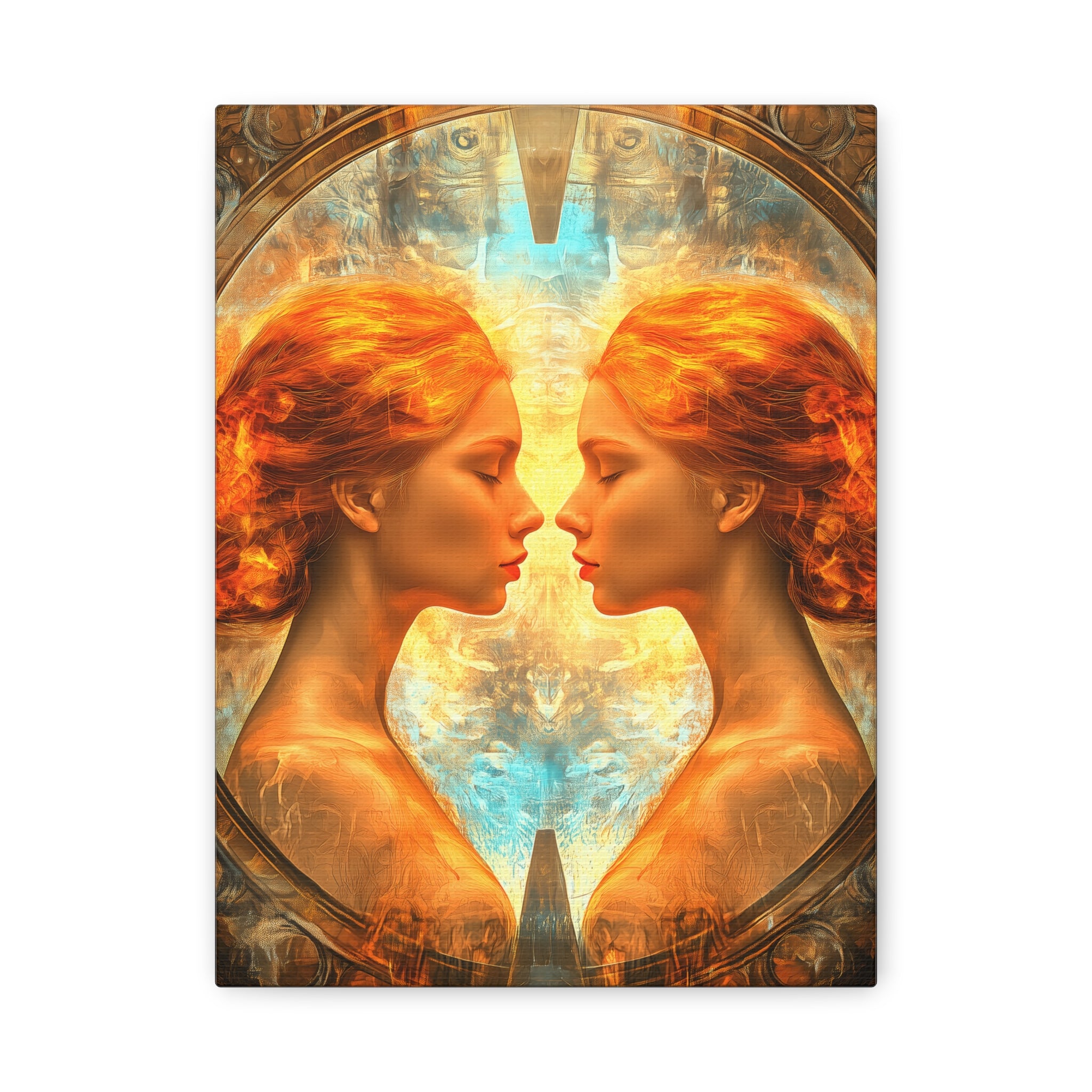 Artistic Gemini Canvas Print, Home Decor, Gallery Artwork, Unique Gift, Contemporary Art