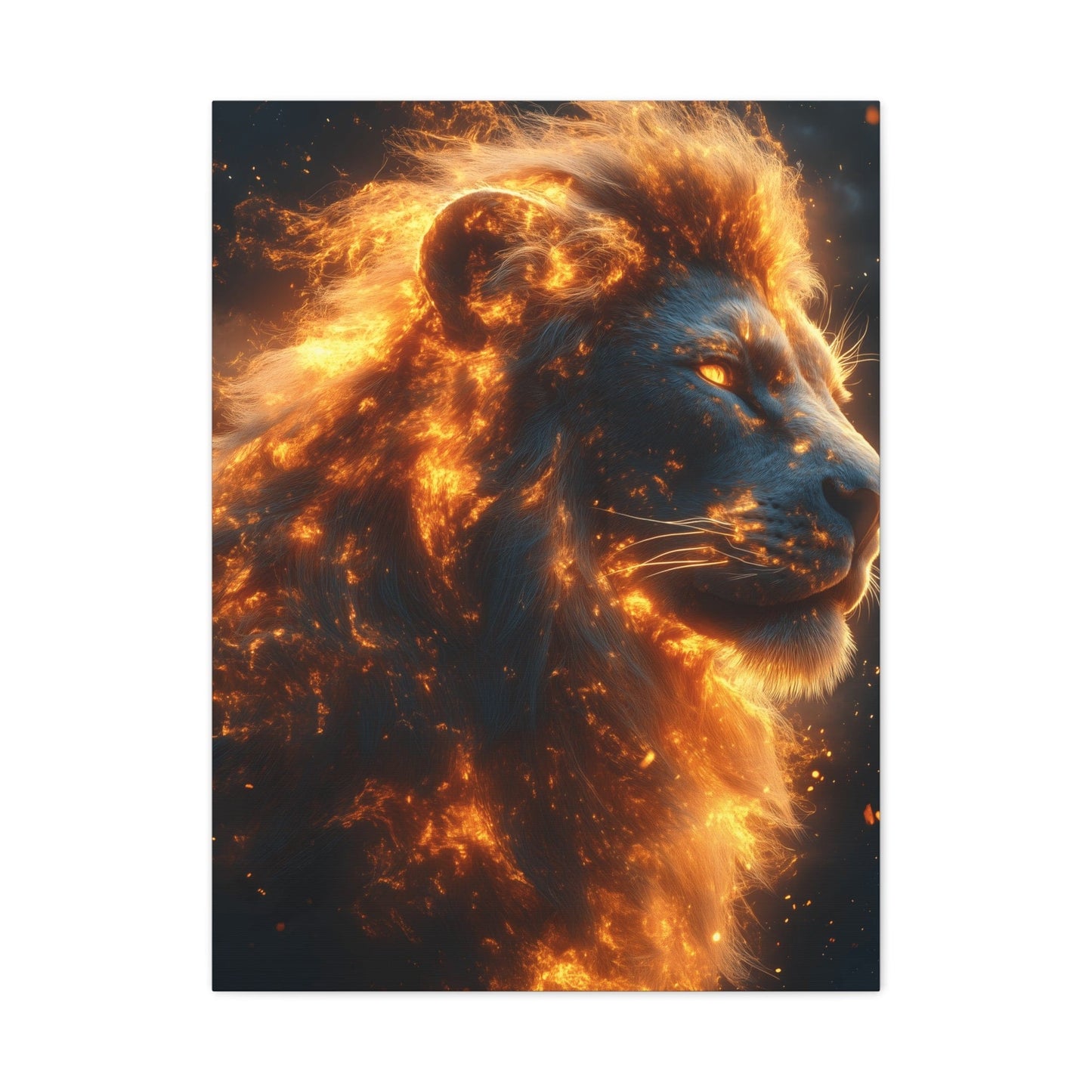 Fierce Lion Canvas Artwork, Wild Animal Decor, Bold Home Wall Art, Inspirational Gift, Unique Lion Print, Modern Decor