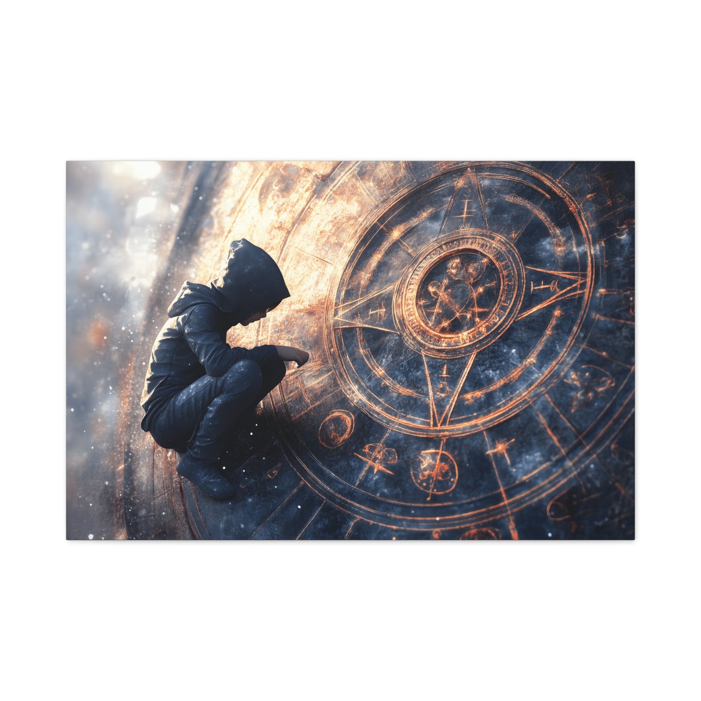 Canvas Print Astrology Clock