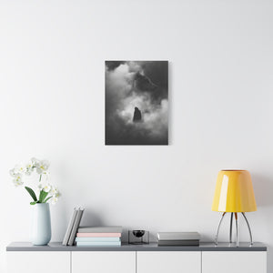 Black and White Wolf Canvas Art Print, Animal Wall Decor, Nature-Inspired Home Decor, Wilderness Art, Unique Gift Idea, Modern Aesthetic