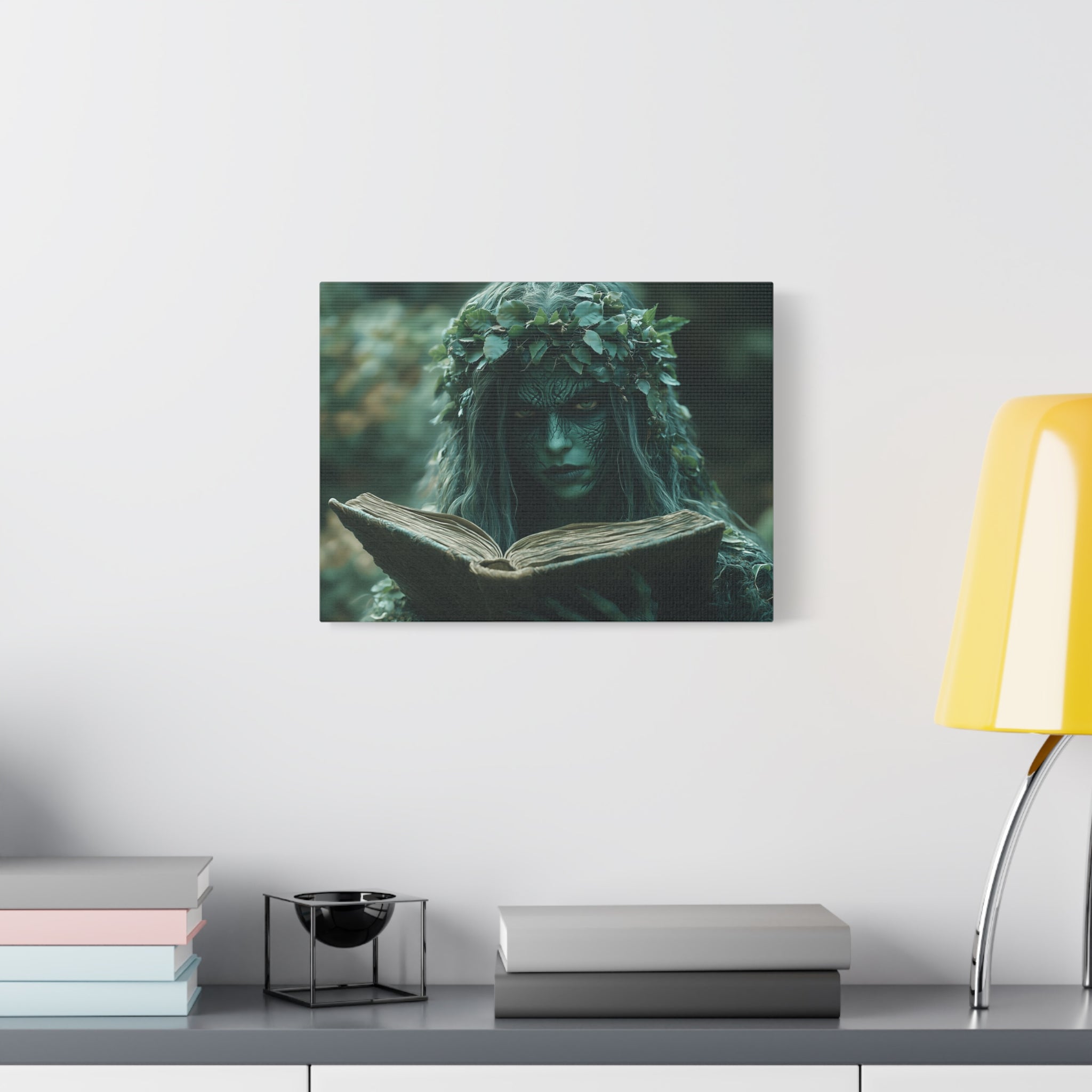 Forest Goddess Art Canvas Wall Décor, Nature Lover Gift, Boho Home Decoration, Fantasy Artwork, Unique Gift Idea