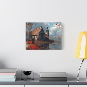 Rustic Art Canvas, Wall Decor, Home Decoration, Cozy Living Room, Nature Scene, Ideal for Holidays