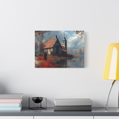 Rustic Art Canvas, Wall Decor, Home Decoration, Cozy Living Room, Nature Scene, Ideal for Holidays